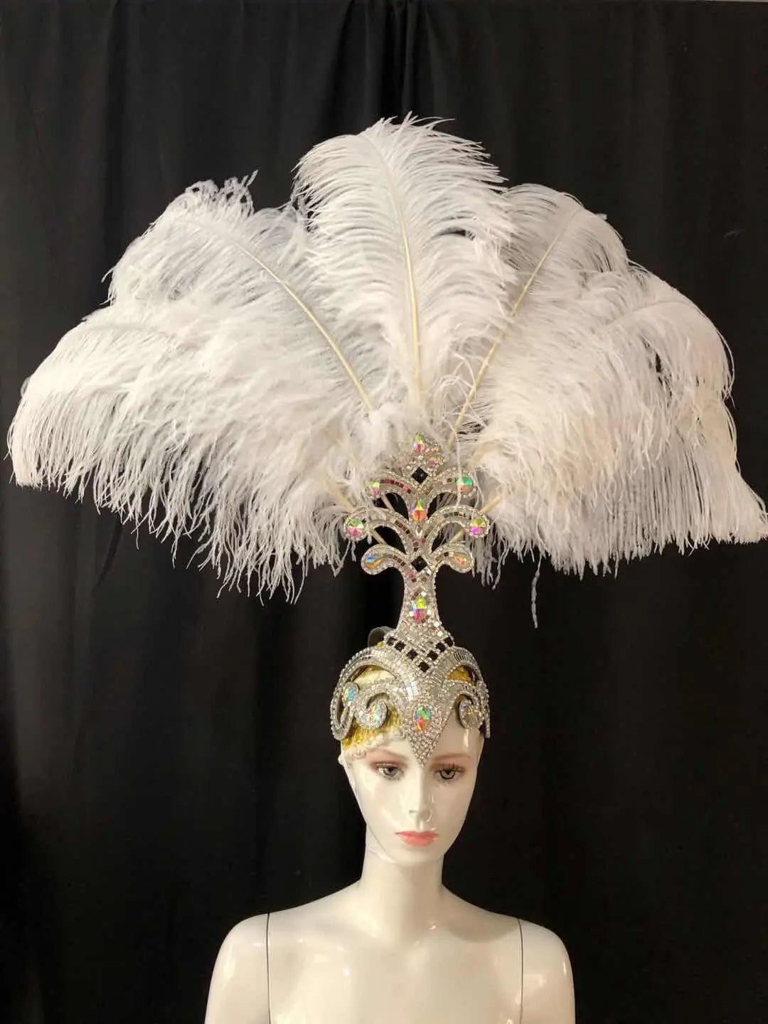The Stardust Samba Queen – Premium Feathers & Rhinestones Carnival Headdress