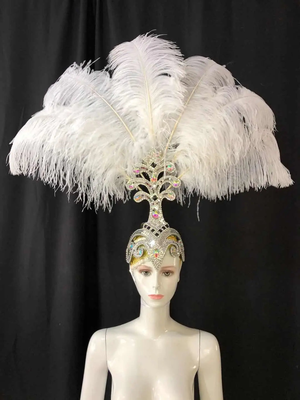 The Stardust Samba Queen – Premium Feathers & Rhinestones Carnival Headdress