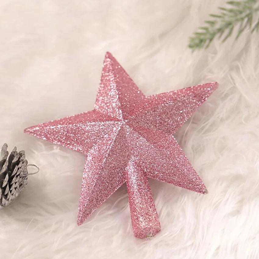 Glitter Star Christmas Tree Toppers, 15 to 20 cm