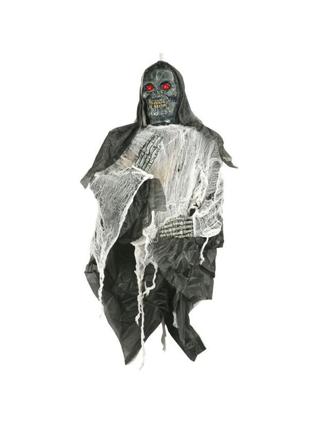 Hanging Screaming Skull Halloween Prop