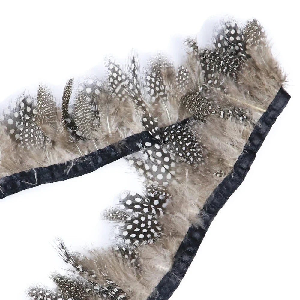 Natural Pearl Feather Fringe Trim 5-8cm
