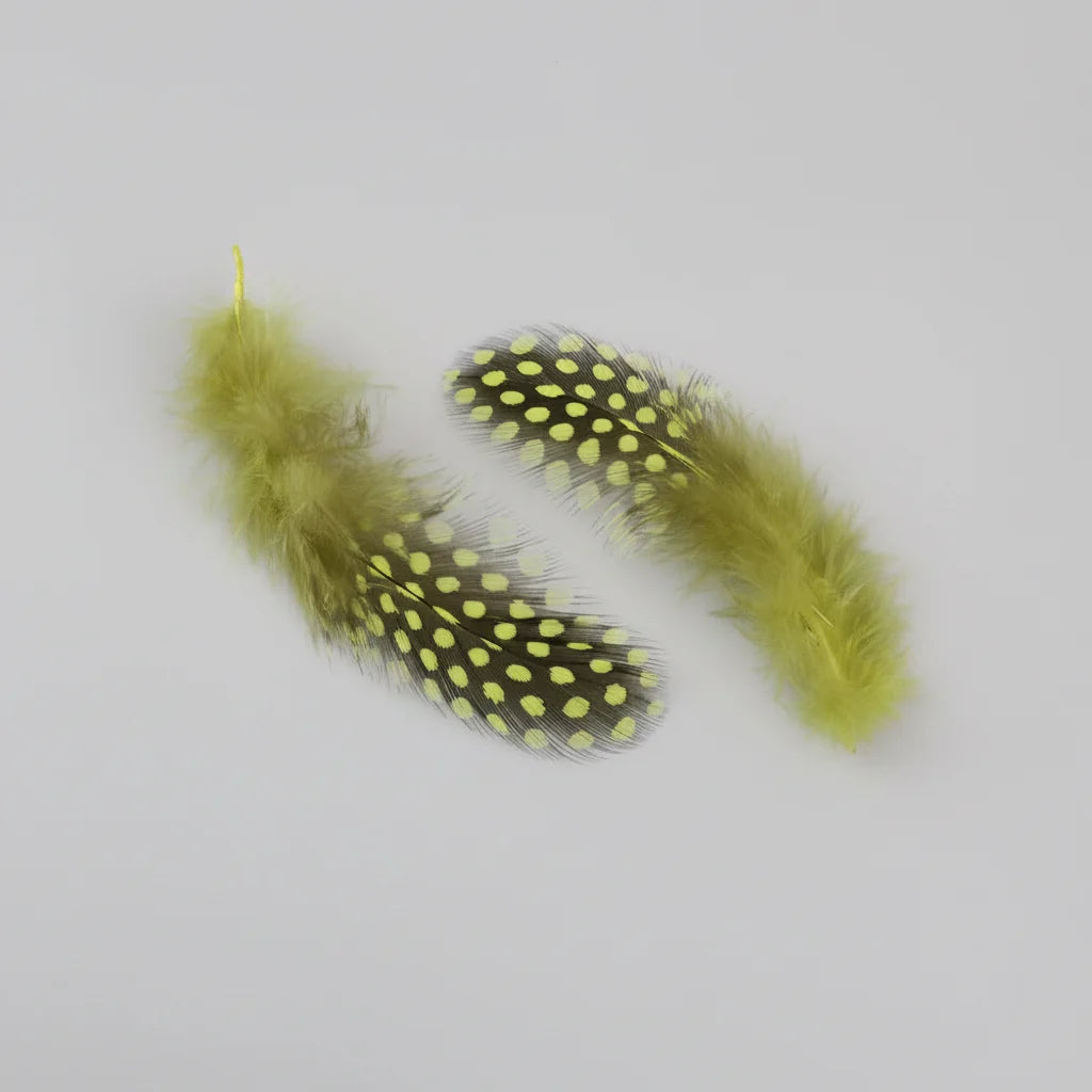 Natural Spotted Guinea Fowl Feathers 100PC