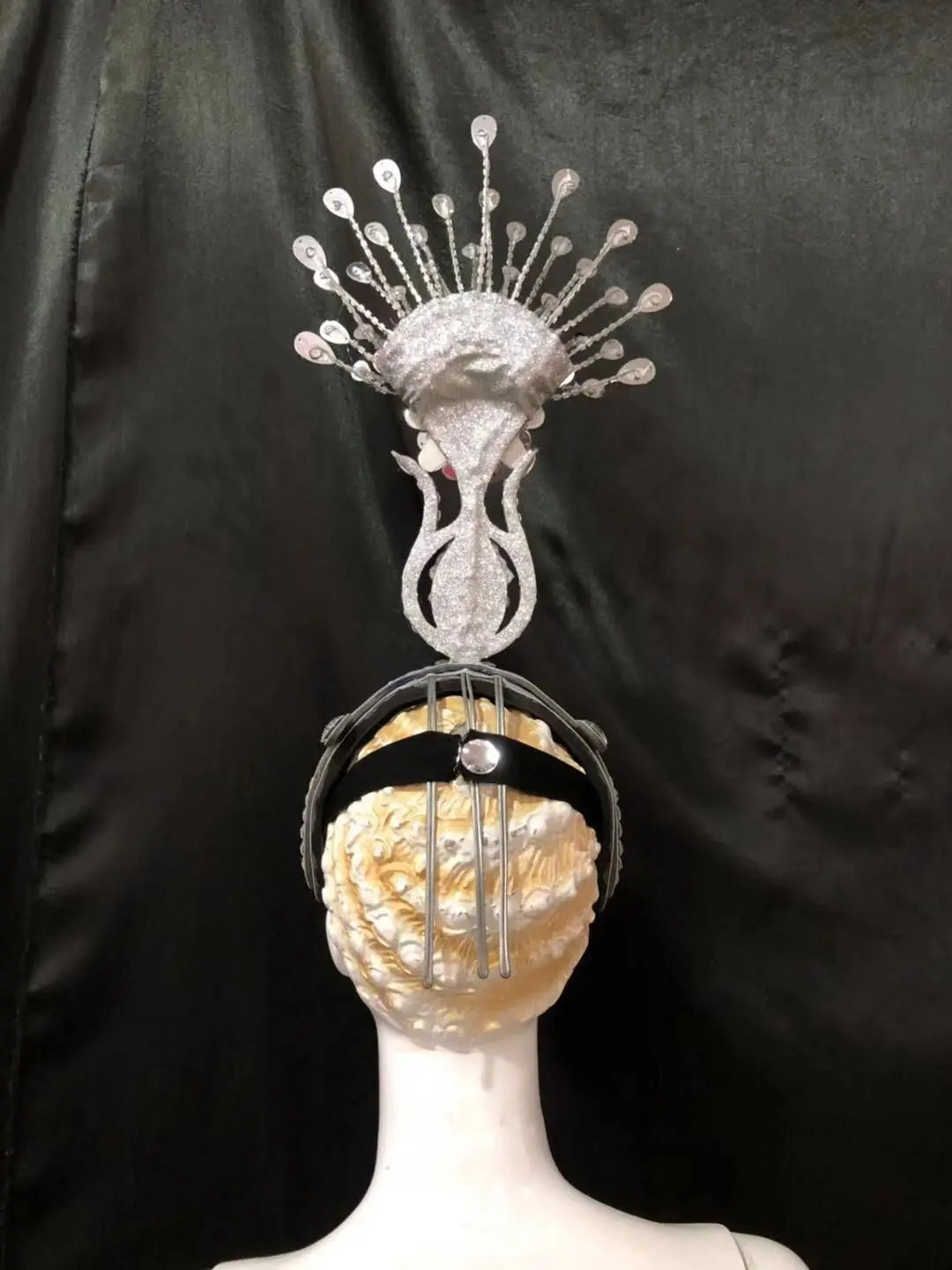 The Stardust Aurora – Premium Feathered Samba Carnival Headdress