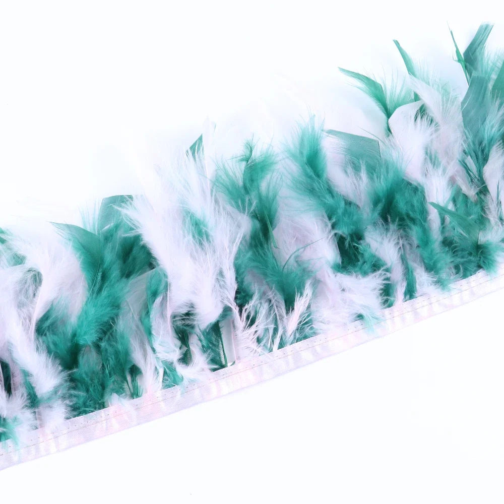 Fluffy Turkey Feathers Trim Ribbon Fringe