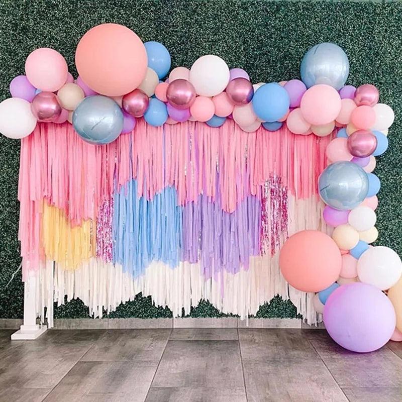 Rainbow Tinsel Party Decorations, 8 Colors
