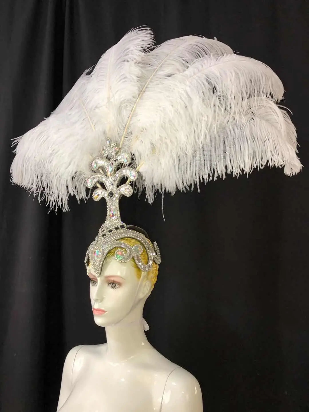 The Stardust Samba Queen – Premium Feathers & Rhinestones Carnival Headdress
