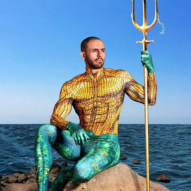 Aquaman Cosplay Superhero  Bodysuit Suit