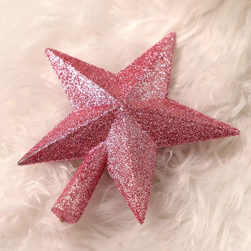 Glitter Star Christmas Tree Toppers, 15 to 20 cm