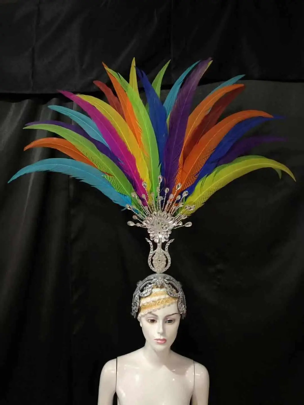 The Stardust Aurora – Premium Feathered Samba Carnival Headdress