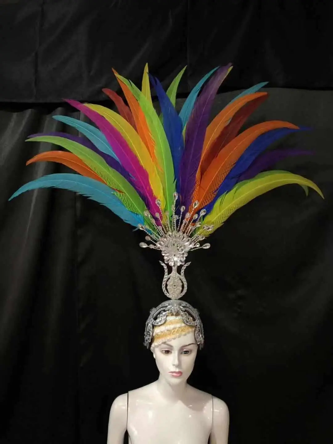 The Stardust Aurora – Premium Feathered Samba Carnival Headdress