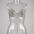 Dazzling Crystal Tassel Bra Chain & Skirt Bikini Body Jewelry Set