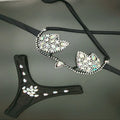 Luxury Rhinestone Cut-Out Leotard – Shimmering Crystal Stage Bodysuit & Harness Costume for GoGo Dancers, Circus Acts & Raves