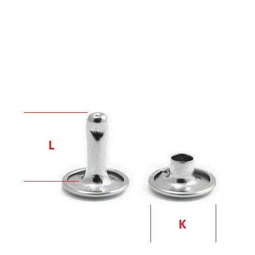Hollow Rivet KØ11,0 x L9,0 mm Iron/Brass Antique