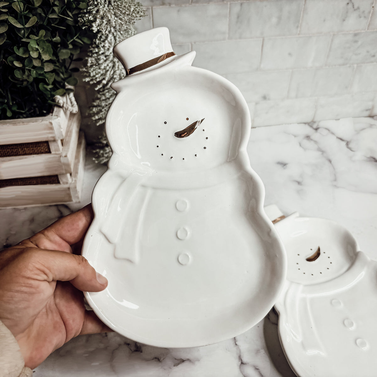 Snowman Dish