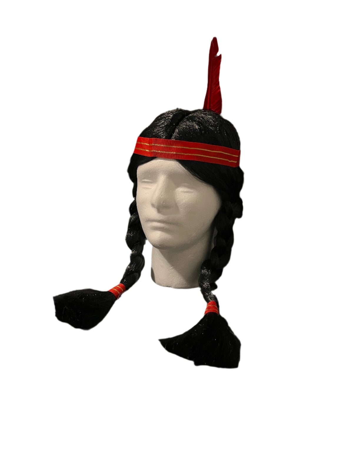Pocahontas Wig with Feather and Headband