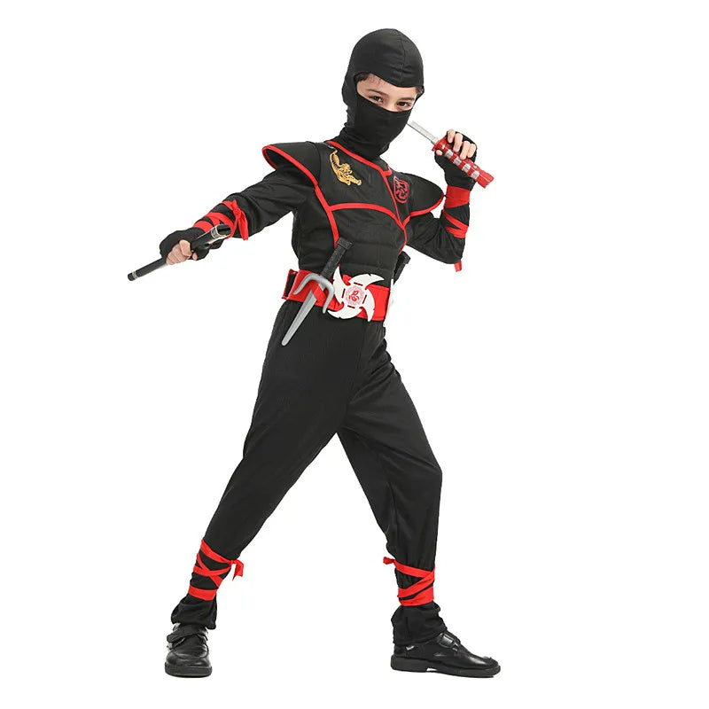 Boys Ninja Deluxe Costume with Kung Fu Toy Accessories