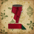 Red and Emerald Green Satin Ribbon