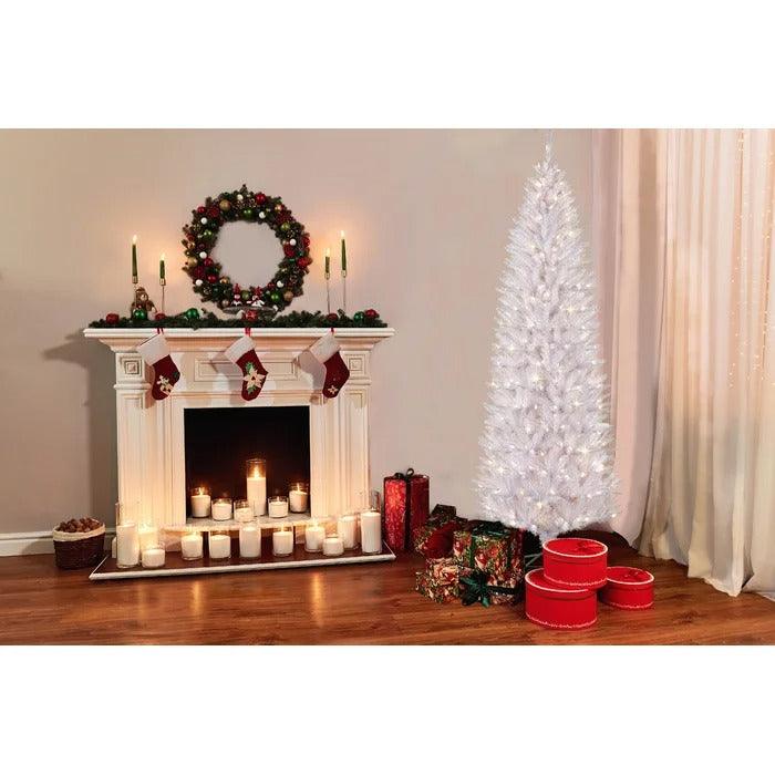 Lighted Artificial Fir Christmas Tree