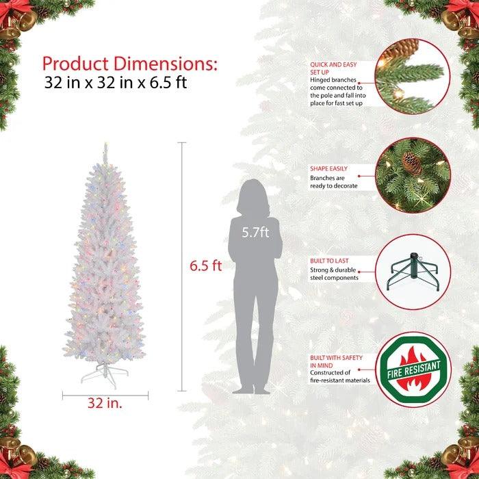 Lighted Artificial Fir Christmas Tree