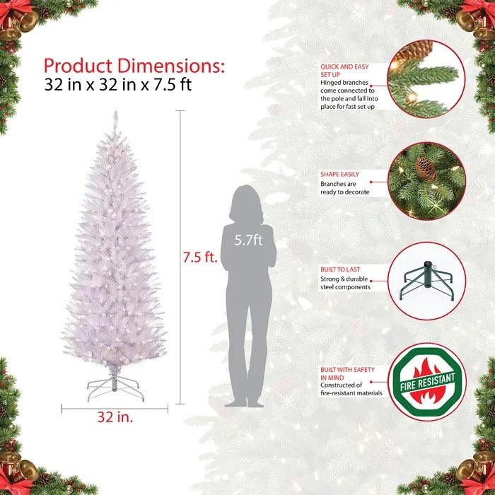 Lighted Artificial Fir Christmas Tree