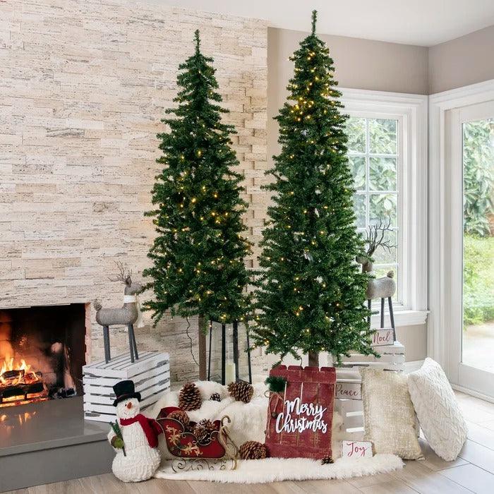 Lighted Artificial Spruce Christmas Tree