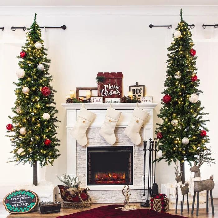 Lighted Artificial Spruce Christmas Tree