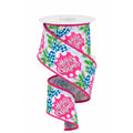 2.5" Merry Christmas Ornament Pink/Blue (10 Yards)