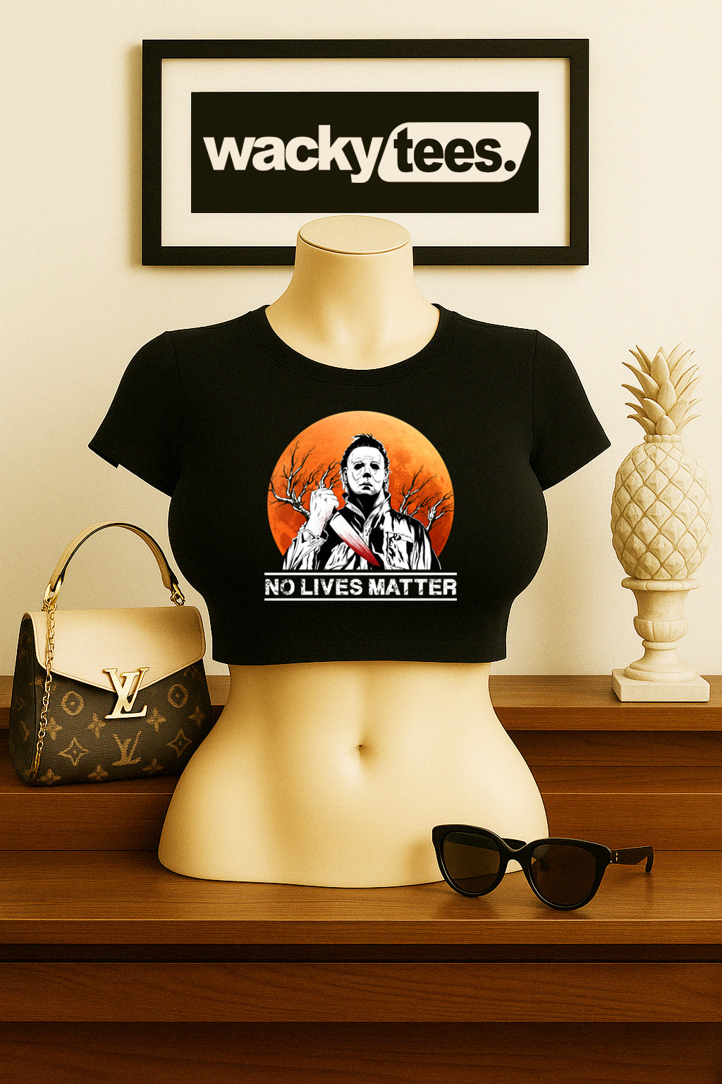 No Lives Matter Michael Myers Horror Terror Halloween Graphic Tee Shirt