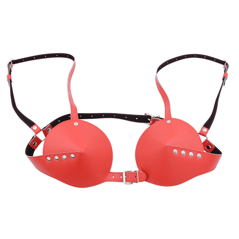 Faux Leather Sculpted Push-Up Bralette Bra Top