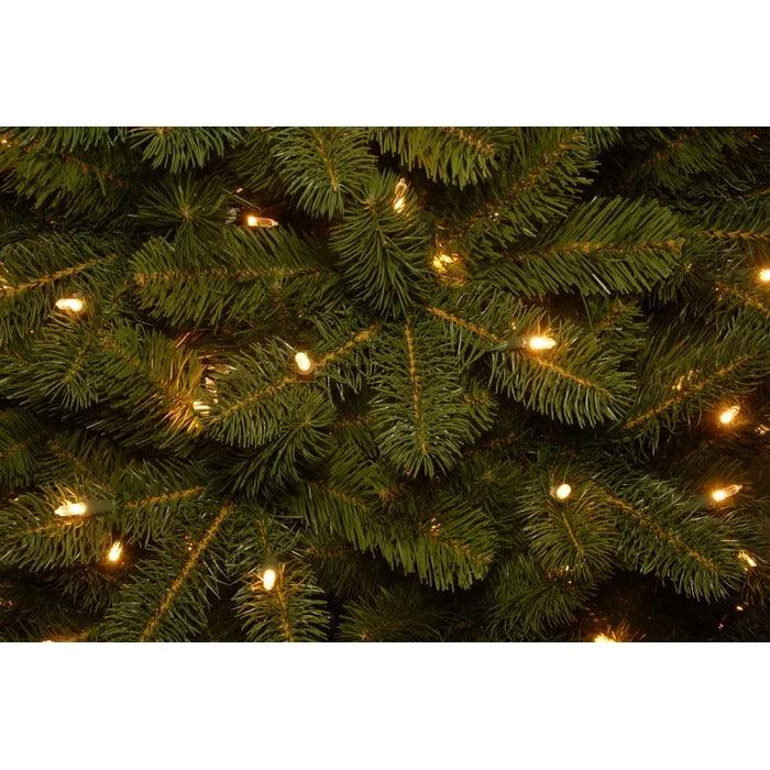 Downswept Douglas Pencil Slim Pre-Lit Christmas Tree, Dual Color LED
