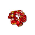 Mini Red Cookies and Milk Silk Christmas Scrunchie