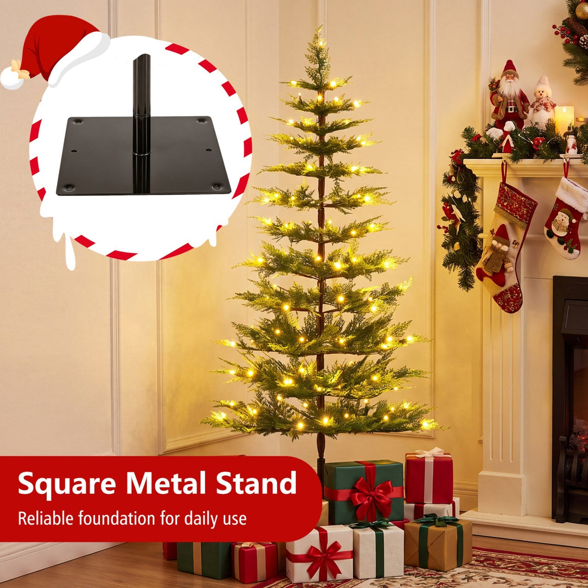 Pre-Lit Cypress Christmas Tree Set of 3 with LED Lights