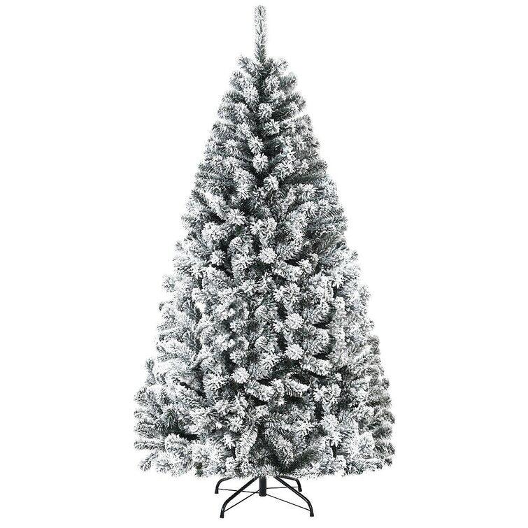Artificial Snow Flocked Christmas Tree - 340 Branch Tips, Lush & Elegant