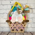 Happy Easter Bunny Butt Door Hanger