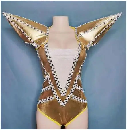 Rock Punk Epaulet Collar Jumpsuit & Concert Performance Costume