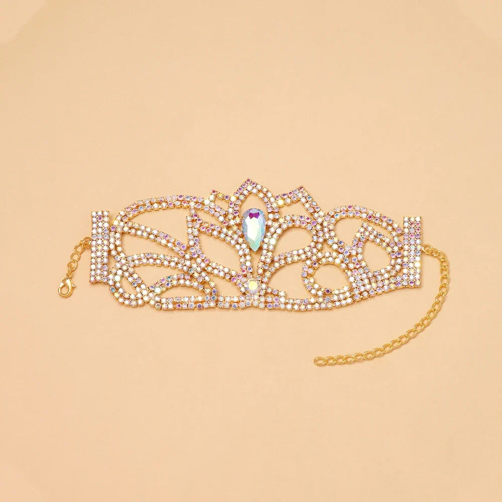 Water Drop Rhinestone Adjustable Bracelet