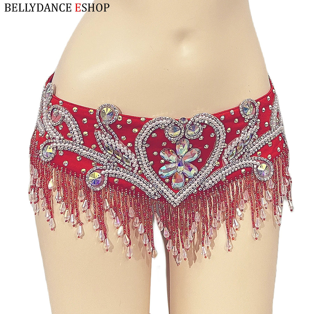 The Stardust Oasis Sirena – Deluxe Crystal & Beaded Belly Dance Bra & Belt 2-Piece Costume Set