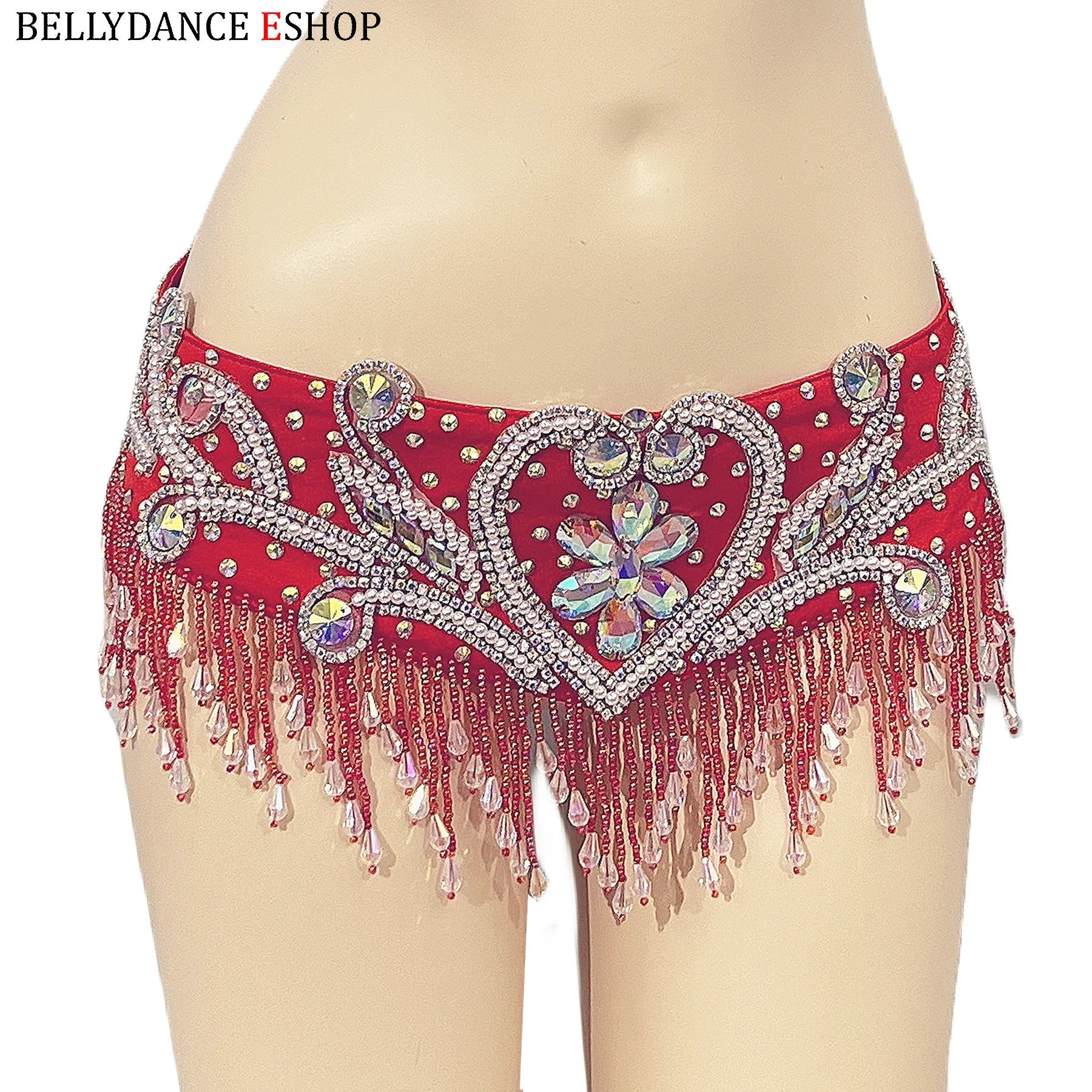 The Stardust Oasis Sirena – Deluxe Crystal & Beaded Belly Dance Bra & Belt 2-Piece Costume Set