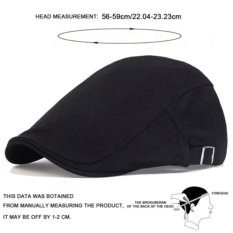 British Newsboy Flat Cap for Casual Vintage Outdoor Style