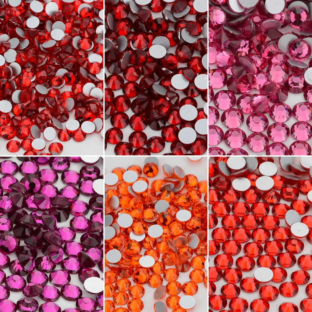 SS3-SS30 Red Series Non-Hotfix Glass Flat-Back  Rhinestones