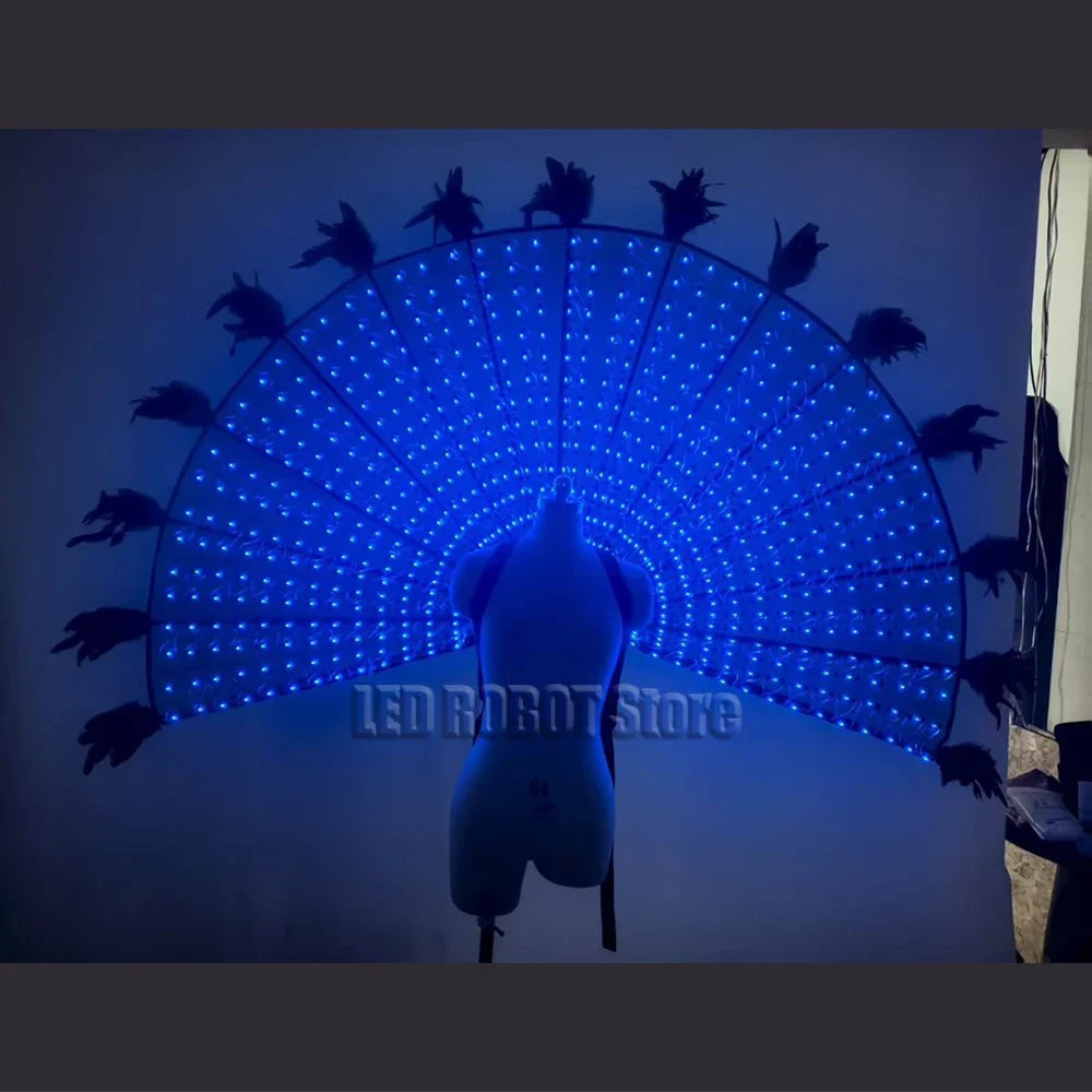 60 Degree LED Isis Wings Belly Dance Stage Performance Costume Set