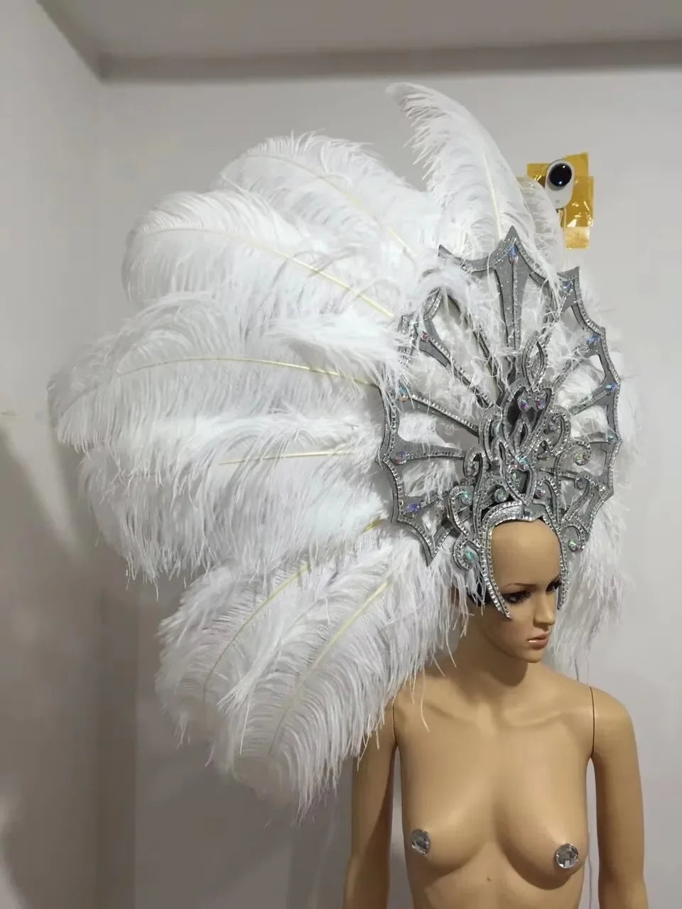 FASHIONABLE AND EXQUISITE HEADDRESS FEATHERS SAMBA DANCE CARNIVAL HALLOWEEN PARTY LATIN DANCE BAR PERFORMANCE HAT MASQUERADE