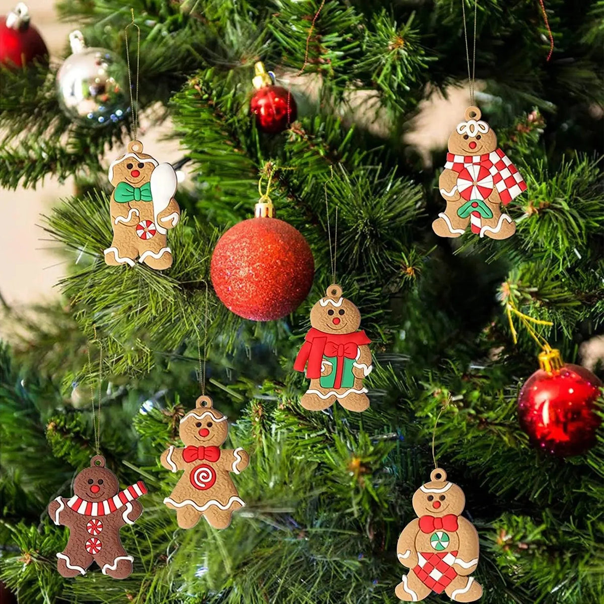 Candy Gingerbread Christmas Tree Ornament