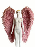 Large Feather Angel Wings Backpiece with Shoulder Straps