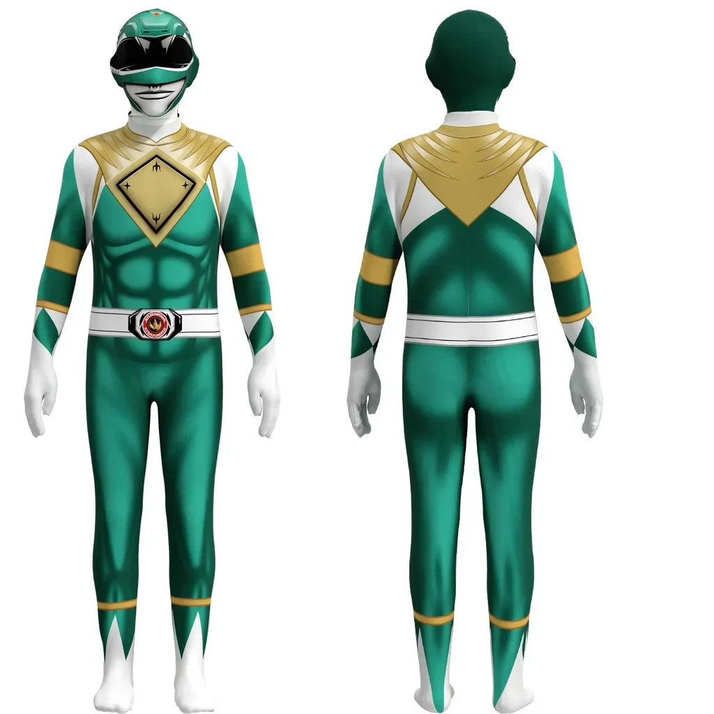 Power Samurai Sentai Rangers Costume – Superhero Cosplay Jumpsuit