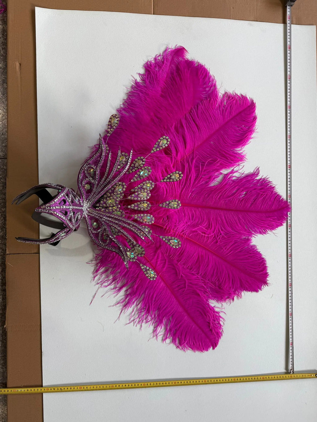 The Stardust Dionysia – Rose Red Feather Carnival & Masque Ball Headdress