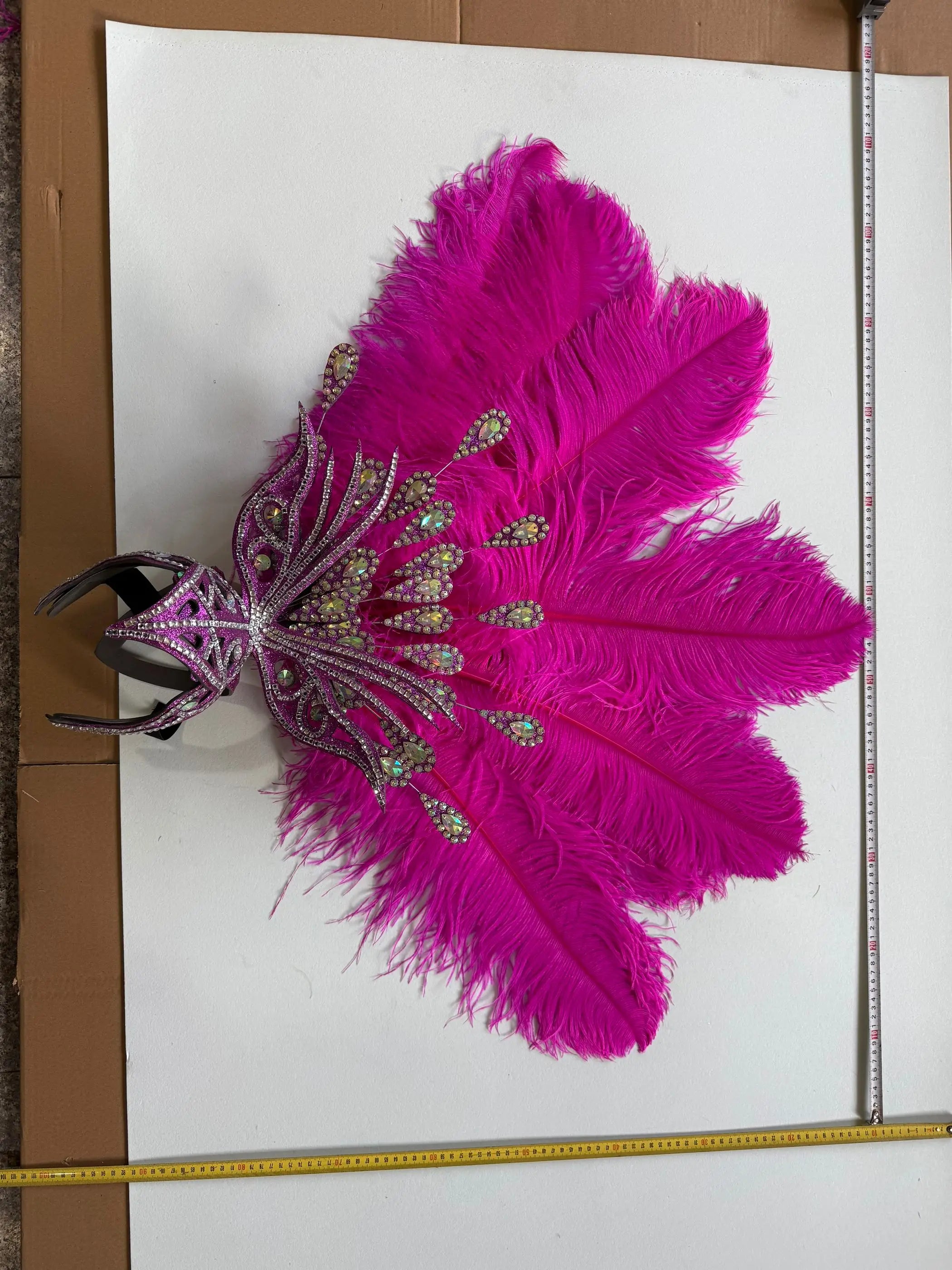 The Stardust Dionysia – Rose Red Feather Carnival & Masque Ball Headdress