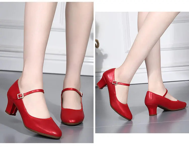 The Stardust Darling Mary Jane – Classic Block Heel Practice Shoe