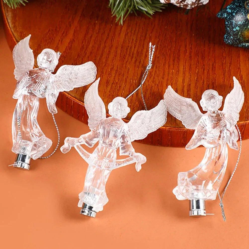 Clear Crystal-Look Christmas Hanging Ornaments