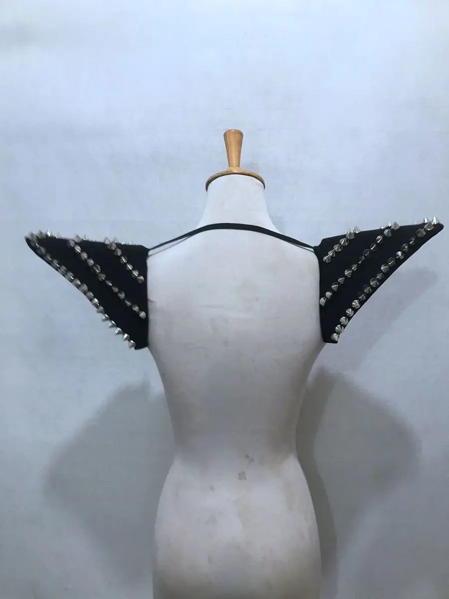The Stardust Vanguard Structured Vest – Avant-Garde Exaggerated Shoulder Harness